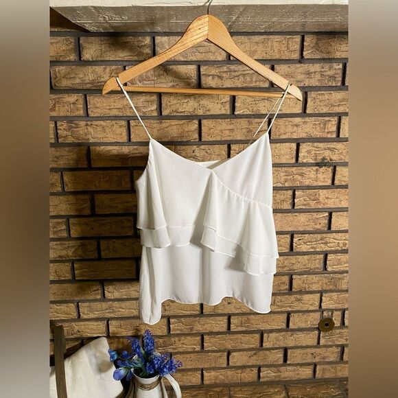 ‎J crew white spaghetti strap blouse - Picture 1 of 6